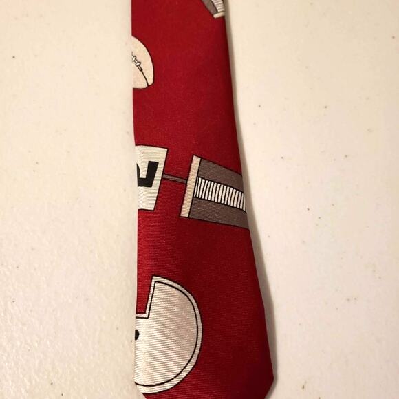 Richard L. Torrey Football Tie Men 56x3 3/4 Red Bench Warmers Sports Grandpacore - Picture 4 of 4